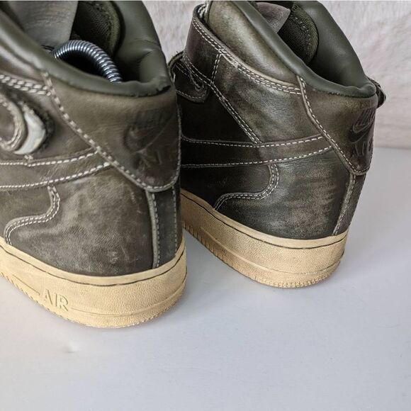 Nike Air Force 1 Premium Work Boot Dark Green Men's Size 9.5 - Picture 7 of 14